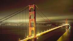 Night lights golden gate