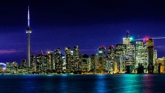 Night lights Toronto skyline skylines hellaphoto