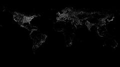 Night lights world map