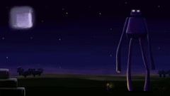 Night minecraft fan art video games Enderman