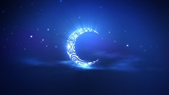Night moon abstract crescent Ramadan