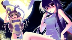 Night moon Anime school long hair anime girls animal ears nanao 