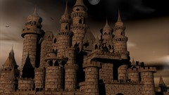 Night moon Castles maximus artwork moon light digital blasphemy