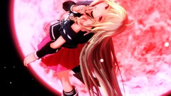 Night moon fireflies white hair 3d stockings skirts long hair 