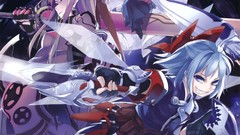 Night moon weapons wings Fairies giant dress grin armor red 