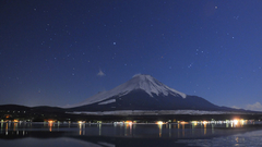 Night mount fuji Landscapes