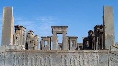 Night Persepolis architecture historic iran blue skies