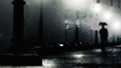 Night rain dark street wet lonely message thinking Photo 