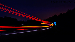 Night rainbows long exposure