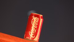 Night red white silver liquid tin drinks can coke