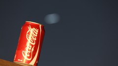 Night red white silver liquid tin drinks can coke