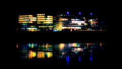 Night reflections buildings budapest cityscapes city skyline 