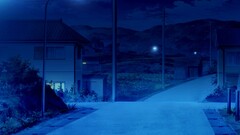night road Villages artwork Anime street light street dark