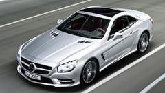 Night roads Mercedes-Benz shining vehicles Mercedes Benz SL 65 