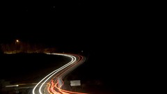 Night roads moving light