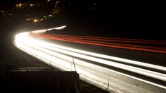 Night roads moving light