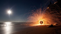 Night sparks Beaches time lapse