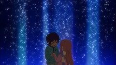 Night Stars Anime blondes scarfs blue hair anime girls mawaru 