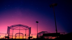 Night Stars silhouettes buildings night sky HDR Photography 