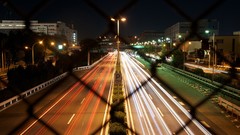 Night streets long exposure time lapse