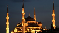 Night Turkey Istanbul sultan mosques ahmed