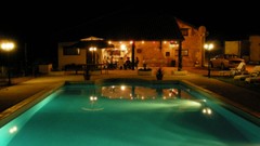 Night water blue dark light colors swimming architecture 