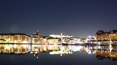 Night water light cities stockholm