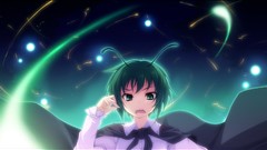 Night woman antenna fireflies shirts anime girls green eyes 