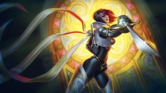 Night woman ass head stained glass Knights Swords League of 