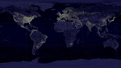 Night world map