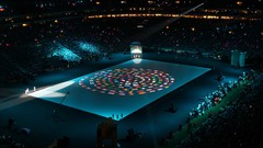 Night Worlds concert Flags peace stadium audience Turkish 