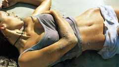 Nipples woman sand abs