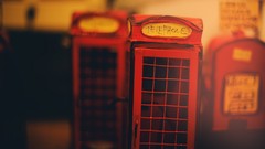 Objects Souvenirs bokeh phone booth phones scale models