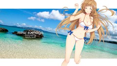 Ocean Anime anime girls brown eyes braids mirai millenium ecchi 