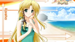 Ocean Anime Beaches blondes anime girls green eyes suzu shuffle 