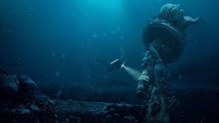 Ocean Apocalypse fish diver torch underwater Statue of Liberty 