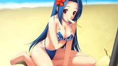 Ocean bikini ecchi cleavage