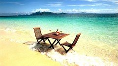 Ocean chairs Tables Beaches lunch