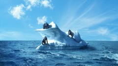 Ocean clouds apes icebergs