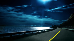 Ocean Landscapes night moonlight