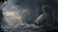 Ocean Monsters Kraken octopuses