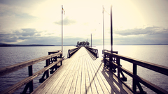 Ocean piers sunlight Rättvik