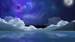 Ocean science fiction outer space artwork spacescape