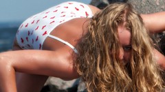 Ocean woman wet Beaches blondes models One Piece ella swimsuits 