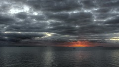 Oceans overcast Sea sunset