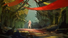 Oil fantasy art deserts speed painting