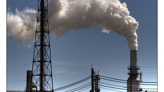 Oil refinery flame high