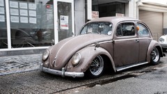 Old beetle cars rust street low Volkswagen lowrider