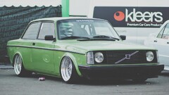old car Car Sports Car Volvo stance Volvo 240 green cars vehicle