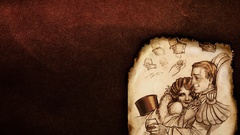 Old retro grunge fashion artwork digital art Lackadaisy Cats 